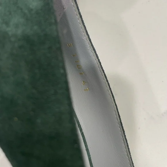 Sergio Rossi Dark Green Suede Pointed Toe Pumps Heels - Picture 15 of 16